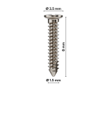 creos™ screw fixation, Self-tapping bone fixation screw, 1.5 x 8 mm (1/pkg)