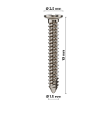 creos™ screw fixation, Self-tapping bone fixation screws, 1.5 x 10 mm (5/pkg)