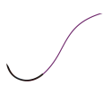 Resorba® Glycolon™ Absorbable Suture USP 5/0 violet, 16 mm 3/8 circle black reverse cutting needle