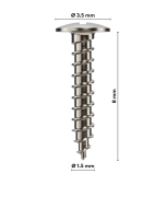 creos™ screw fixation, Fully threaded tenting screw, 1.5 x 8 mm (1/pkg)