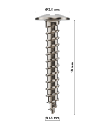 creos™ screw fixation, Fully threaded tenting screw, 1.5 x 10 mm (1/pkg)